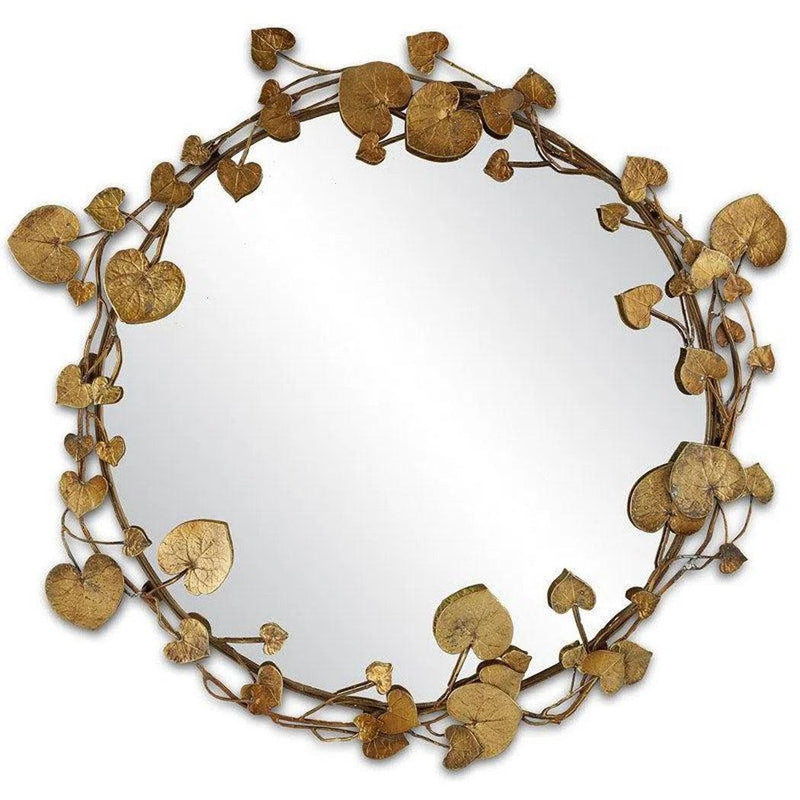 Antique Brass Vinna Brass Round Mirror