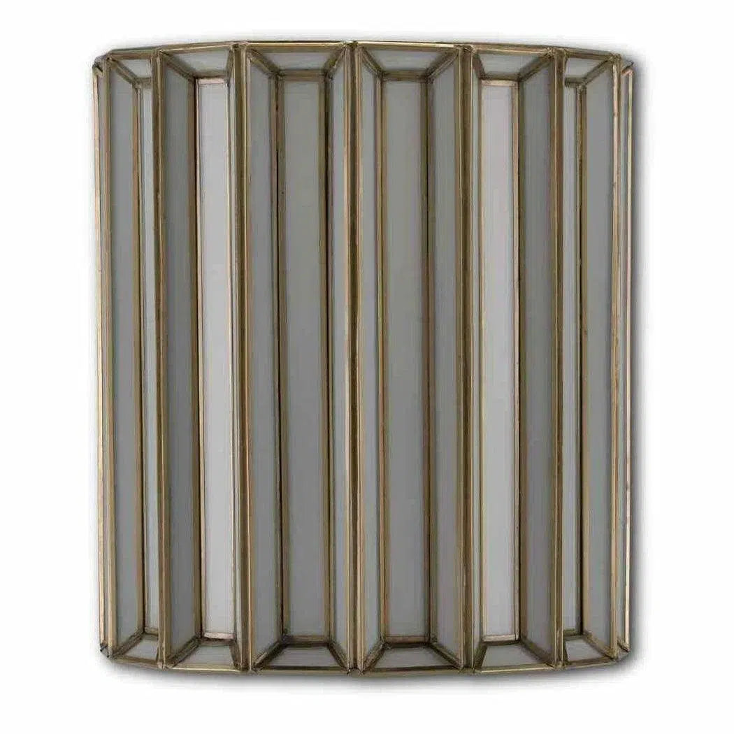 Antique Brass White Daze Wall Sconce