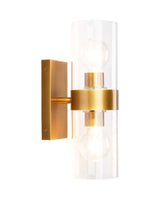 Antique Brass and Clear Glass Chatham Wall Sconce Wall Sconces LOOMLAN By Jamie Young
