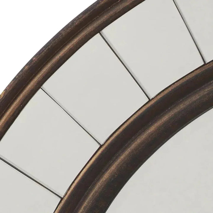 Antique Bronze Wood Coltrane Wall Mirror - LOOMLAN - Jamie Young - Wall Mirrors