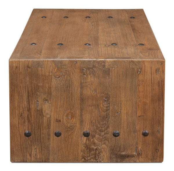 Antique Door Coffee Table Reclaimed Wood-Coffee Tables-Sarreid-LOOMLAN