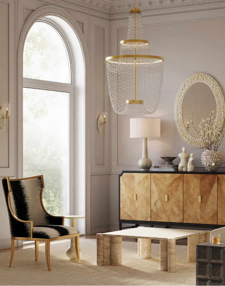 Antique Gold Garson Kona Chair - LOOMLAN - Currey & Co - Accent Chairs