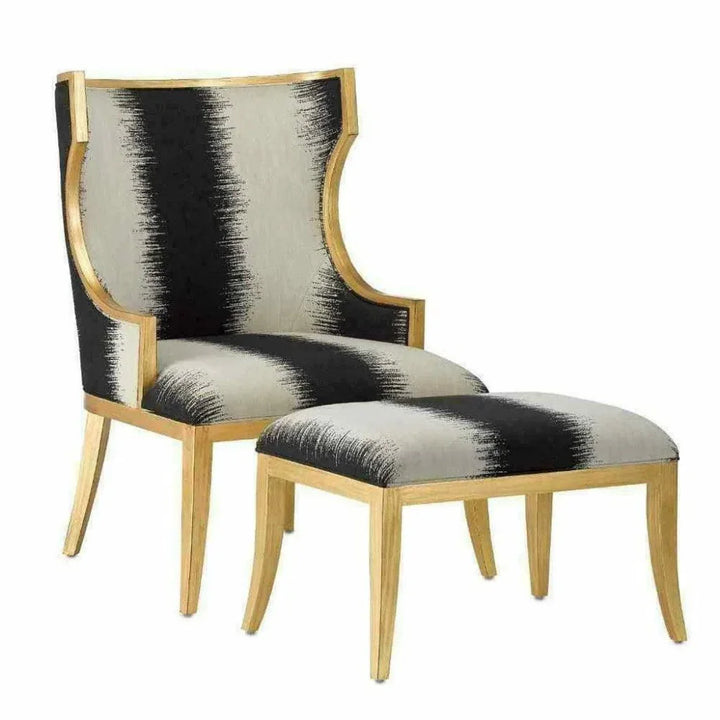 Antique Gold Garson Kona Chair - LOOMLAN - Currey & Co - Accent Chairs