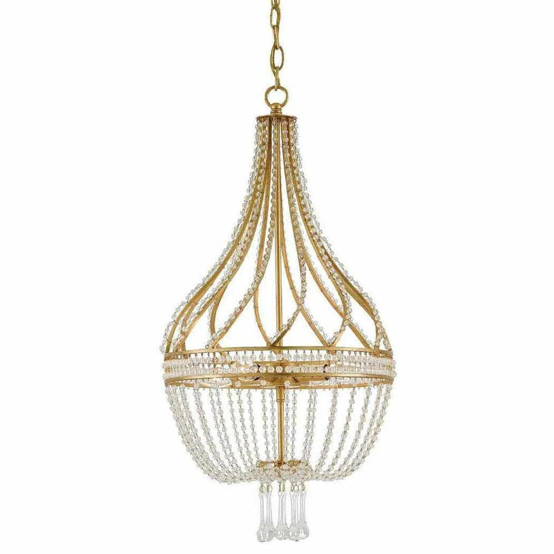 Antique Gold Leaf Ingenue Gold Chandelier