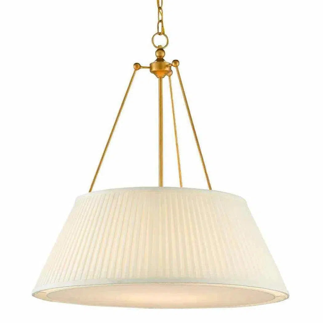 Antique Gold Leaf White Lytham Pendant