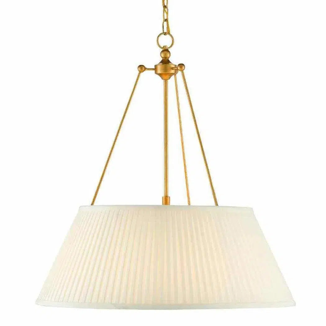 Antique Gold Leaf White Lytham Pendant