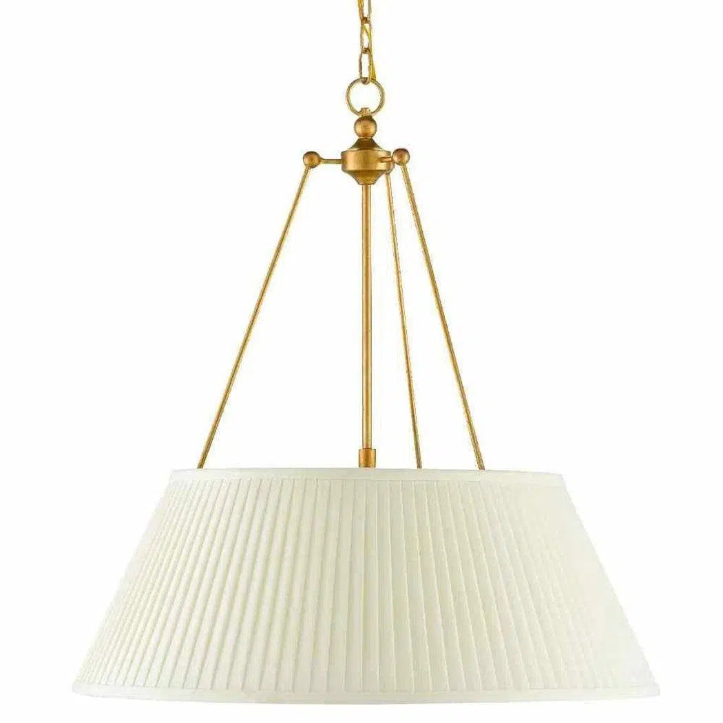 Antique Gold Leaf White Lytham Pendant