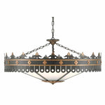 Antique Gold Moss Gray Berkeley Chandelier