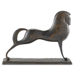 Antique Green Assyrian Bronze Horse