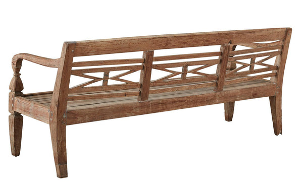 Antique Plantation Grown Teak Bench-Bedroom Benches-Furniture Classics-LOOMLAN