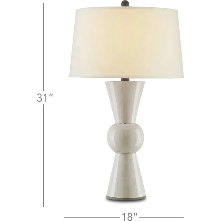 Antique White Upbeat White Table Lamp - LOOMLAN - Currey & Co - Table Lamps