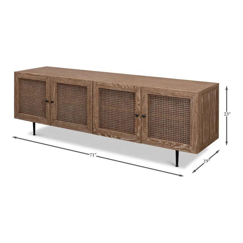 Anton Credenza TV Stand Cabinet for Living Room-TV Stands & Media Centers-Sarreid-LOOMLAN