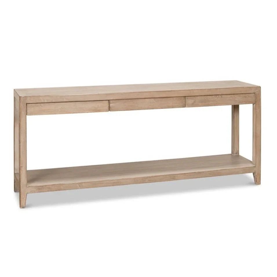 Solid Pine Console Table with Drawers | LOOMLAN