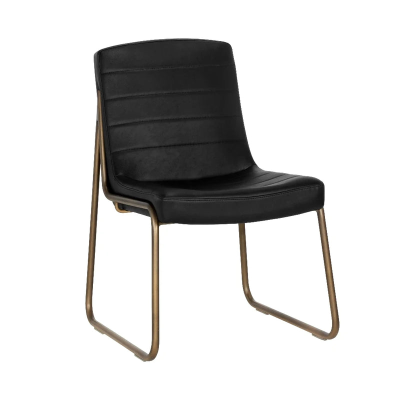 Anton Leather Upholstered Armless Dining Chair