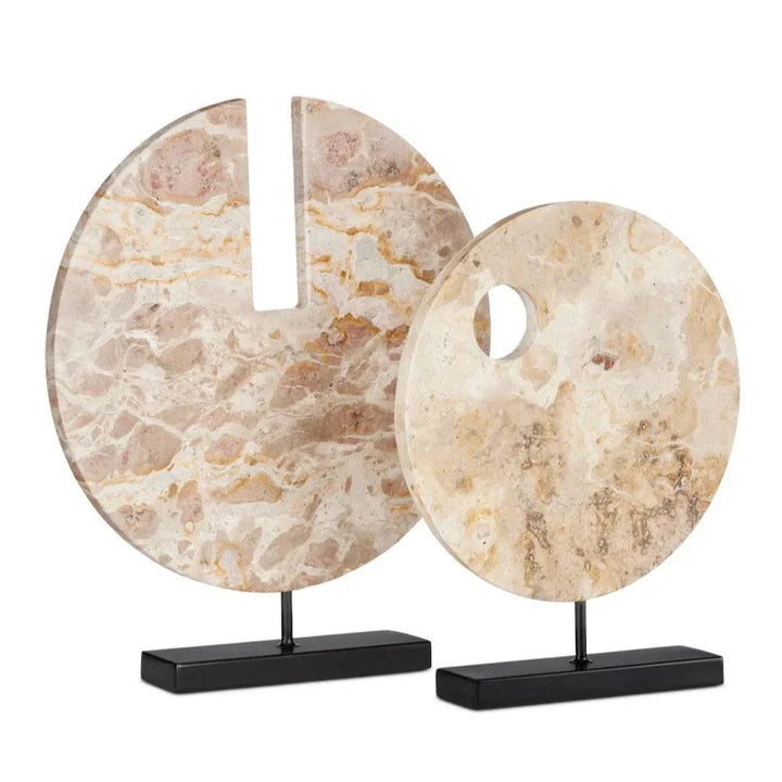 Anu Marble Disc - LOOMLAN - Currey & Co - Statues & Sculptures