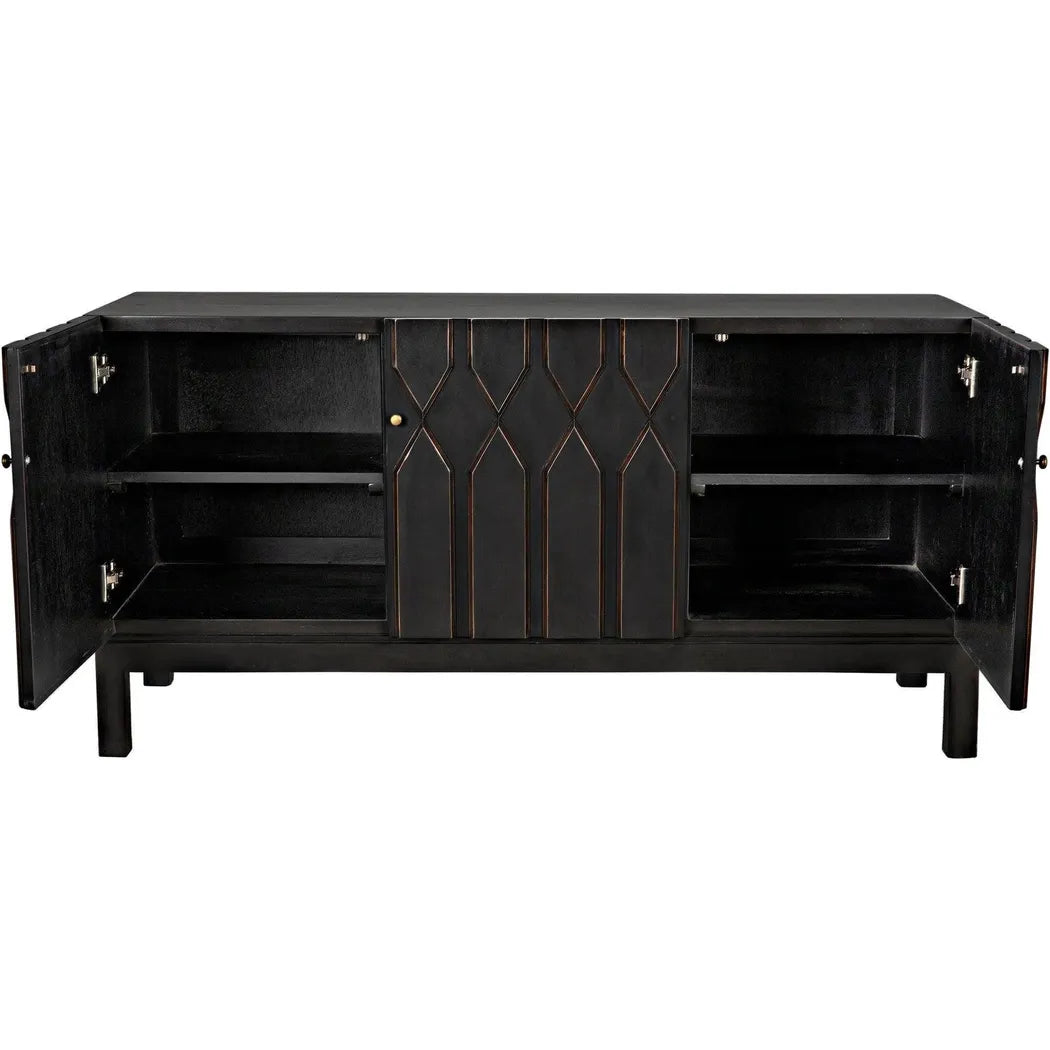 Anubis Black 3 Door Sideboard