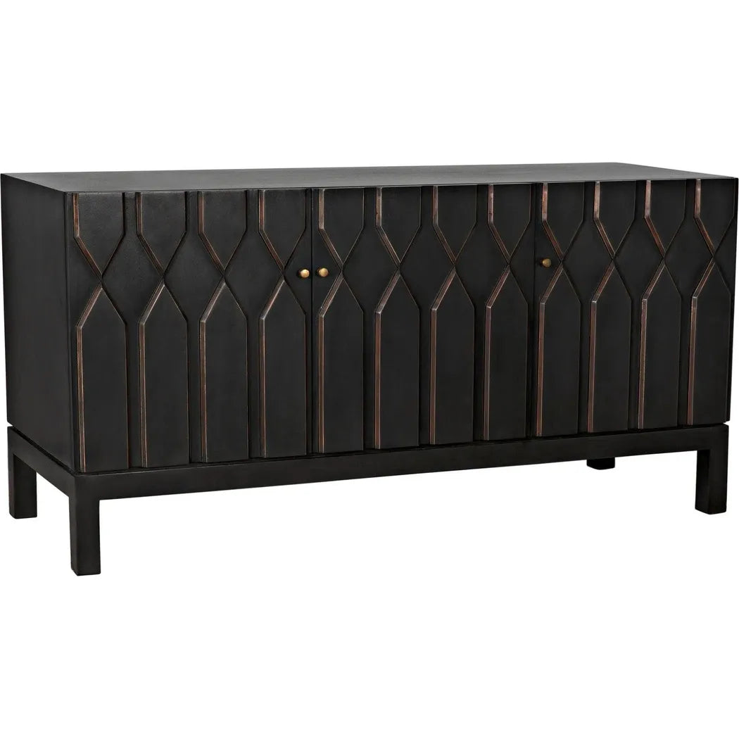 Anubis Black 3 Door Sideboard