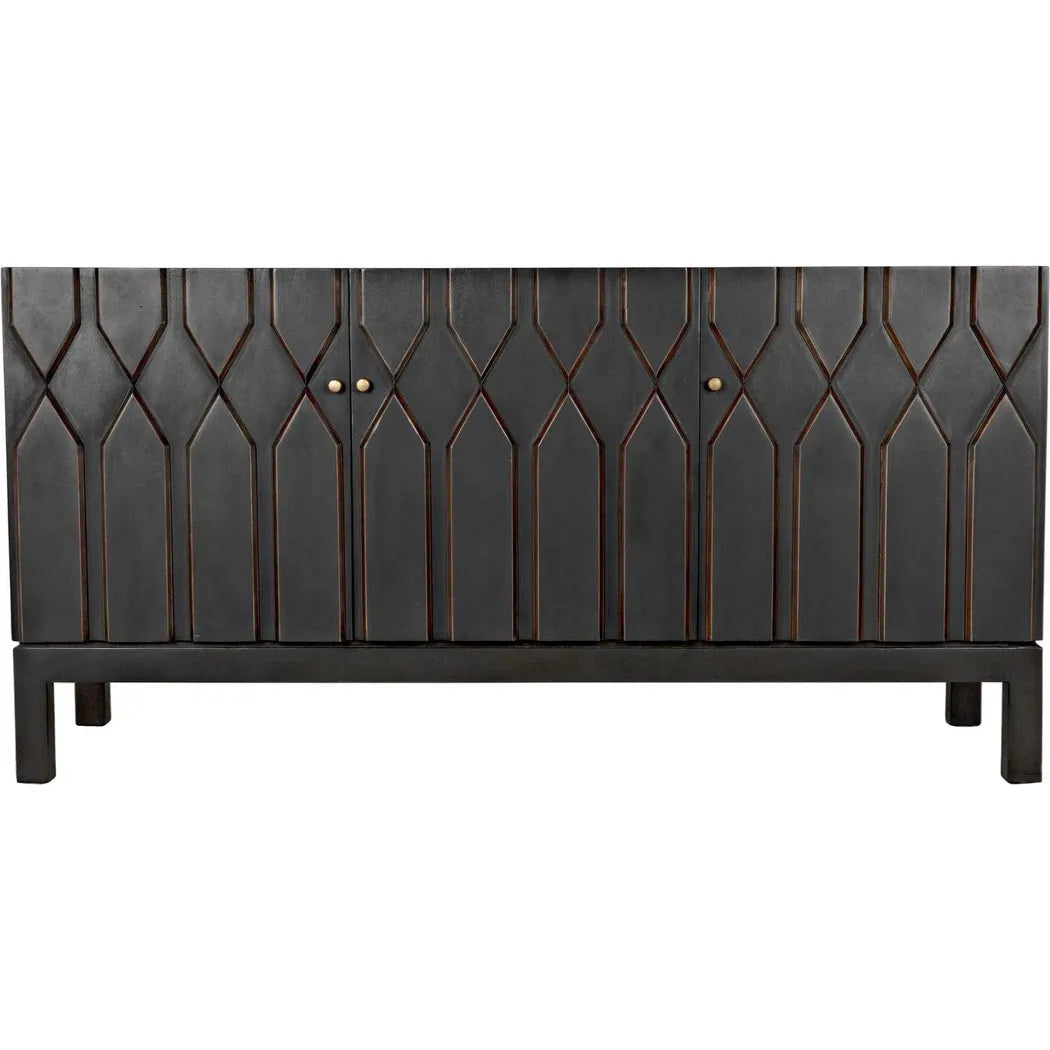 Anubis Black 3 Door Sideboard