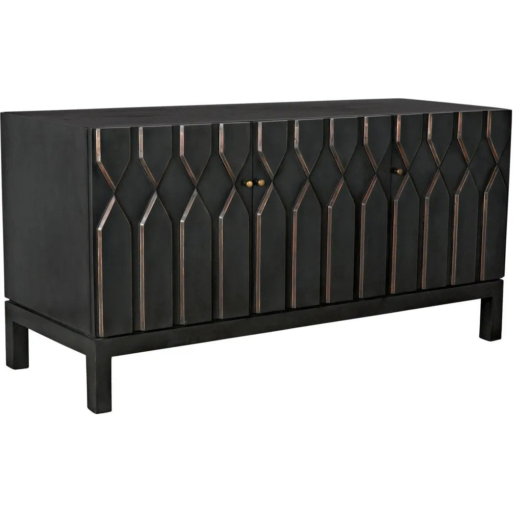 Anubis Black 3 Door Sideboard