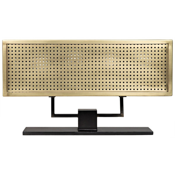 Apollo Metal Table Lamp With Brass Finish-Table Lamps-Noir-LOOMLAN