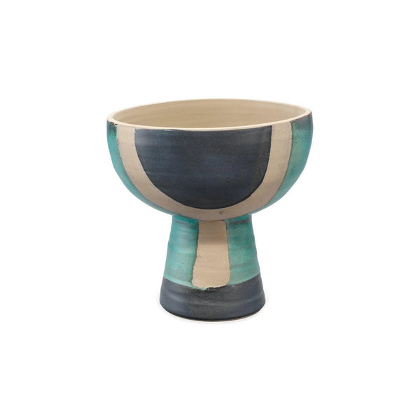Aqua Ceramic Blanche Wide Vessel Vases & Jars LOOMLAN By Jamie Young