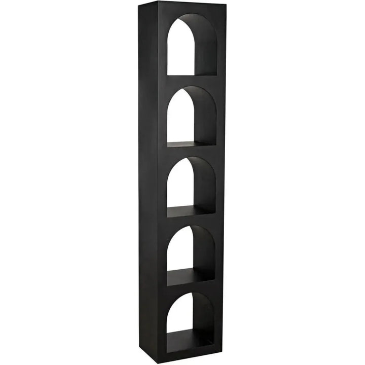 Aqueduct Black Metal Etagere-Etageres-Noir-Tall-LOOMLAN