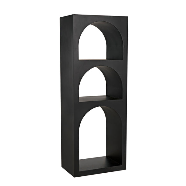 Aqueduct Bookcase, A, Black Metal-Bookcases-Noir-LOOMLAN