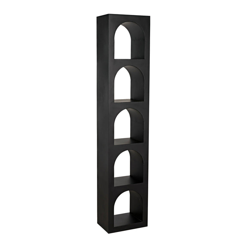 Aqueduct Steel Bookcase-Bookcases-Noir-LOOMLAN