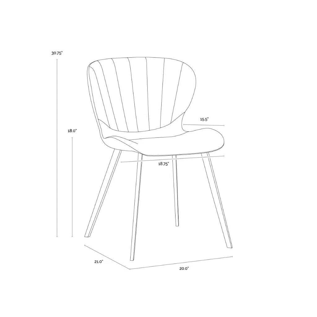 Arabella Leather Armless Dining Chair