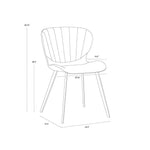 Arabella Leather Armless Dining Chair