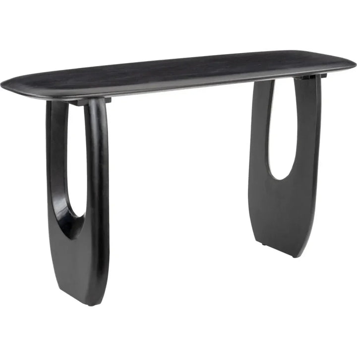 Arasan Wood Black Geometric Console Table - LOOMLAN - Zuo Modern - Console Tables