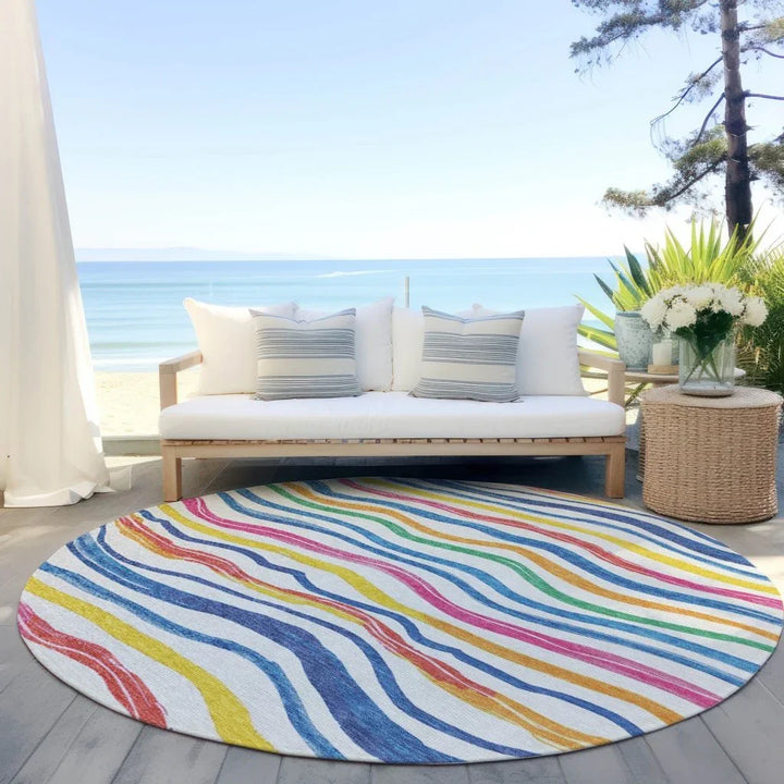 Arayndra Ivory Washable Indoor - Outdoor Rug - LOOMLAN - LOOMLAN Rugs - Outdoor Rugs