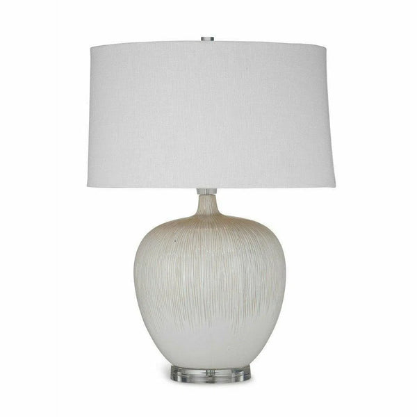 Arcadia 25" Tall Ceramic Beige Table Lamp Table Lamps LOOMLAN By Bassett Mirror