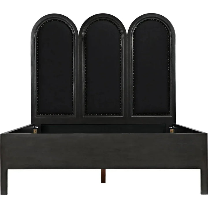 Arch Black Wooden Bed Frame - LOOMLAN - Noir - Beds