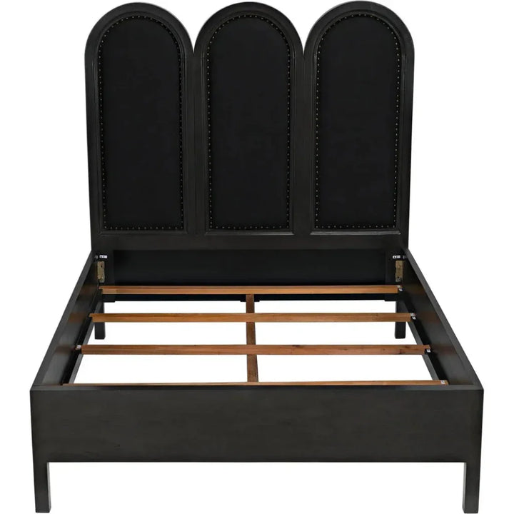 Arch Black Wooden Bed Frame - LOOMLAN - Noir - Beds