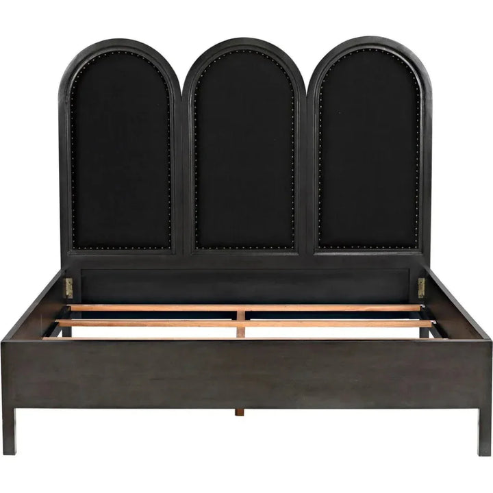 Arch Black Wooden Bed Frame - LOOMLAN - Noir - Beds