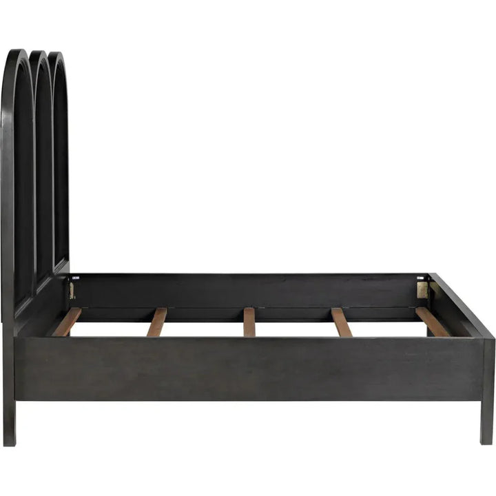 Arch Black Wooden Bed Frame - LOOMLAN - Noir - Beds