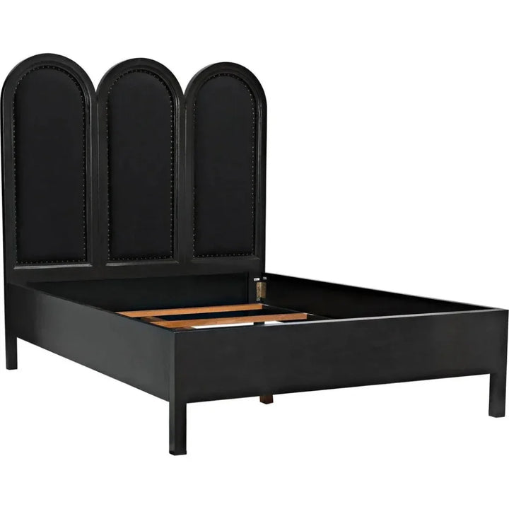 Arch Black Wooden Bed Frame - LOOMLAN - Noir - Beds