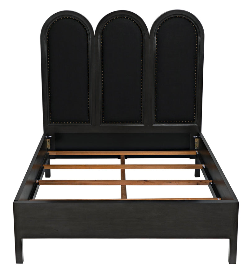 Arch Queen Bed Frame-Beds-Noir-LOOMLAN