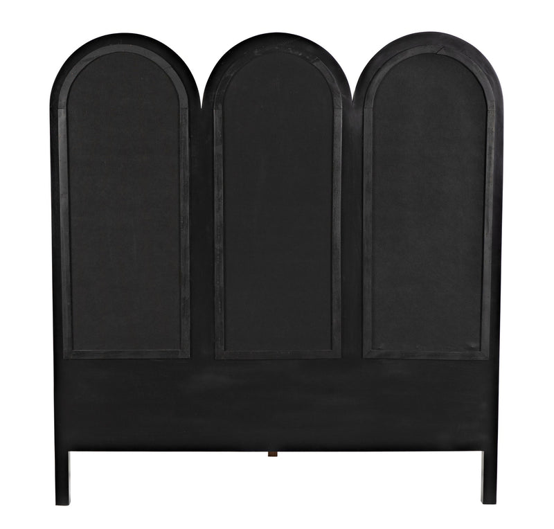 Arch Queen Bed Frame-Beds-Noir-LOOMLAN