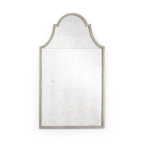 Architectural Arch Iron Framed Wall Mirror-Wall Mirrors-Chelsea House-Silver-LOOMLAN