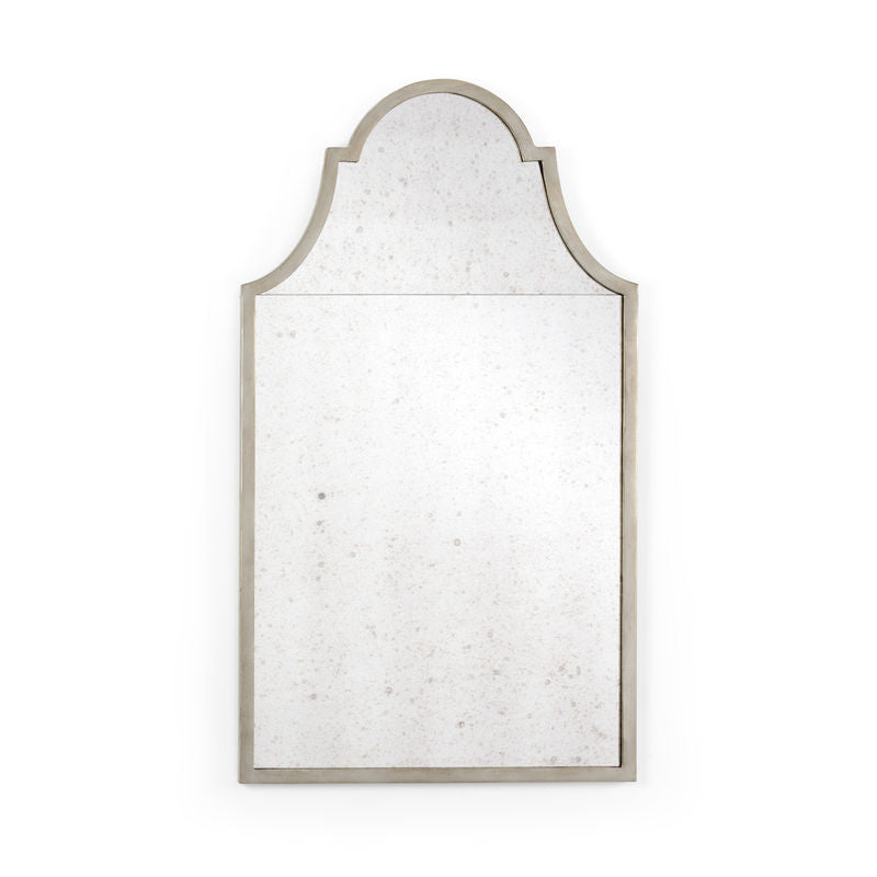 Architectural Arch Iron Framed Wall Mirror-Wall Mirrors-Chelsea House-Silver-LOOMLAN