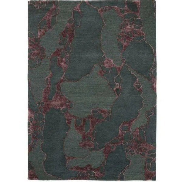 Arco Bordeaux Wine Handmade Wool Rug