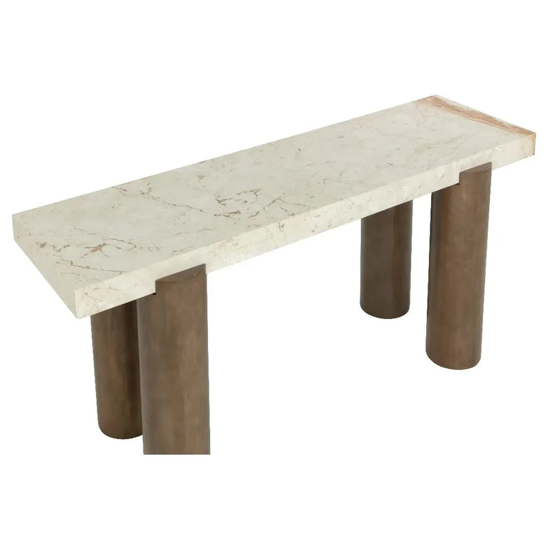 Ardi Marble Topped Rectangular Console Table