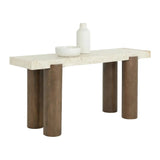 Ardi Marble Topped Rectangular Console Table