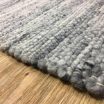 Ardisia Light Grey Solid Handmade Wool Rug