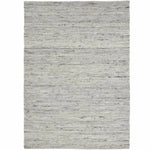 Ardisia Light Grey Solid Handmade Wool Rug