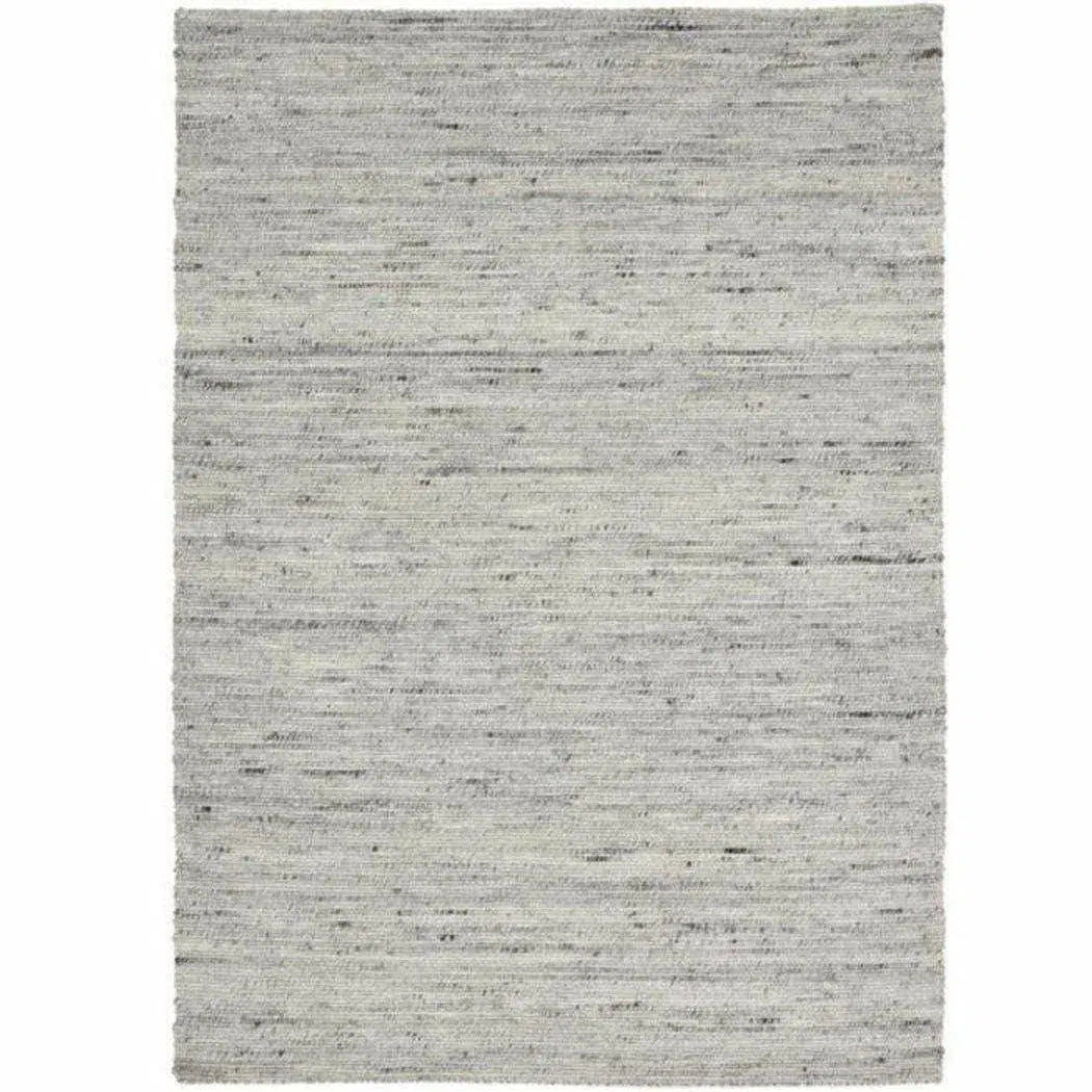 Ardisia Light Grey Solid Handmade Wool Rug