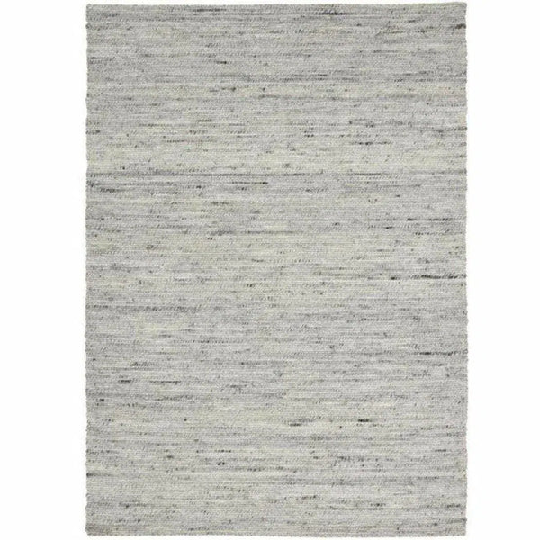 Ardisia Light Grey Solid Handmade Wool Rug