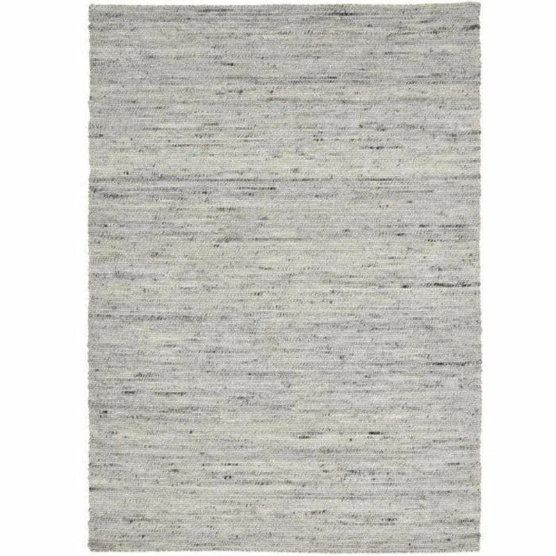 Ardisia Light Grey Solid Handmade Wool Rug